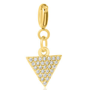 Cubic Zirconia Arrowhead Charm